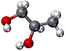 Молекула гликоля C₂H₄(OH)₂ для теплообменника