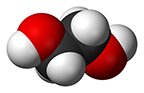 Молекула этиленгликоля C₂H₄(OH)₂ для теплообменника